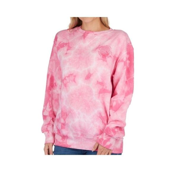 BILLABONG JUNIOR MEDIUM, “Let The Sunshine In” Long Sleeve Pink Tie Dye Sweatshi - Picture 7 of 8